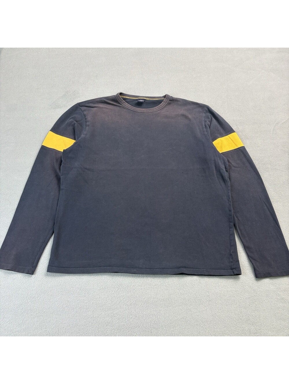 Vintage Gap Stripe Long Sleeve Shirt Size Small Oversized Sun Faded Navy Blue